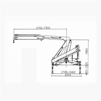 45 tonn 8 × 4 lastebilmontert knokekran med Cummins 8.9L motor LHD eller RHD