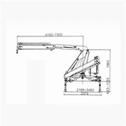 45 tonn 8 × 4 lastebilmontert knokekran med Cummins 8.9L motor LHD eller RHD